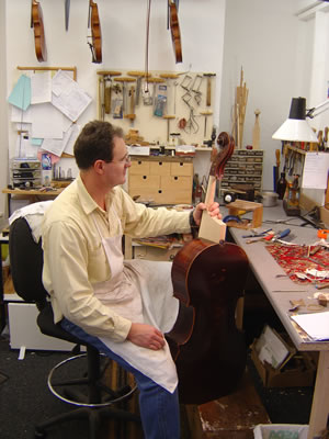 Anthony at work in the new Workshop